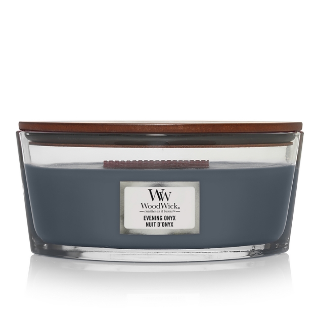 Image de Evening Onyx Hearthwick Ellipse Candle - WoodWick