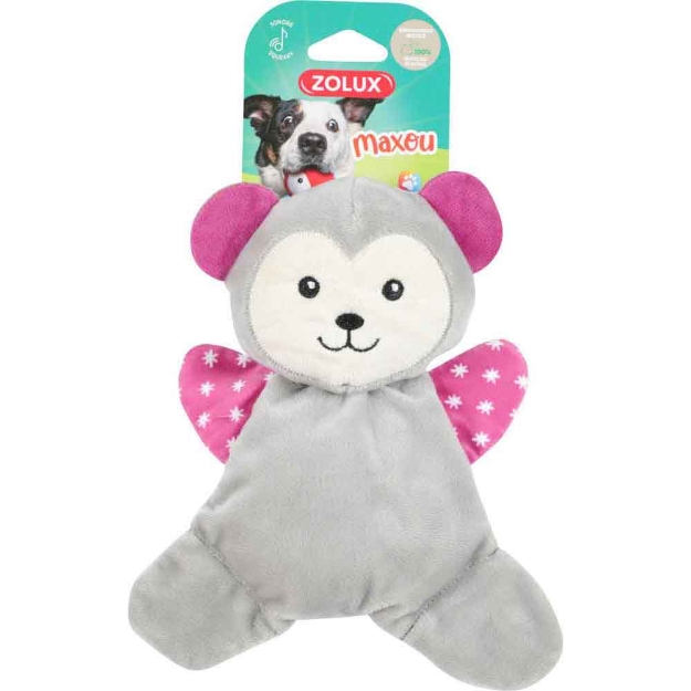 Image de jouet chien peluche maxou doudou gris