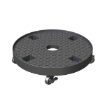 Image de plateau robuste sur roulettes avec roues renforcees ø 35,5 cm