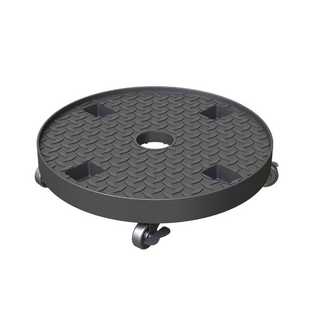 Image de plateau robuste sur roulettes avec roues renforcees ø 35,5 cm
