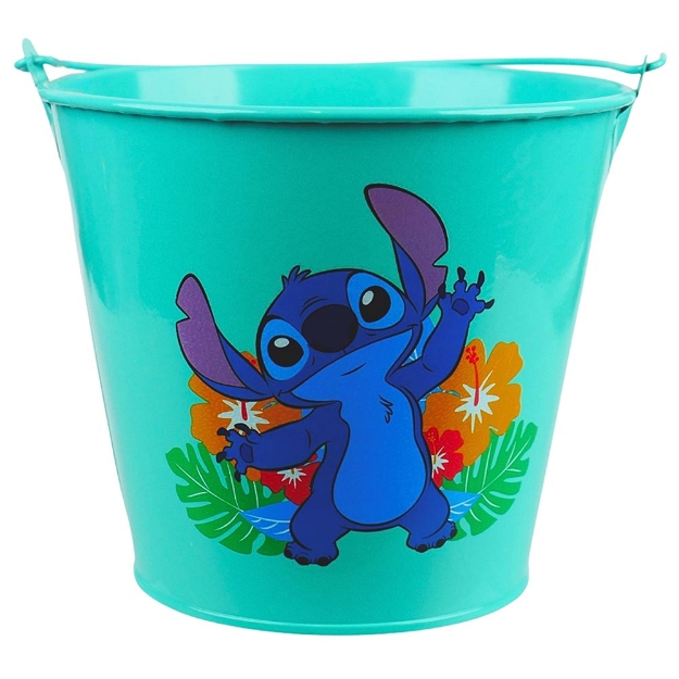 Image de Seau Stitch dessin 1 turquoise - Disney