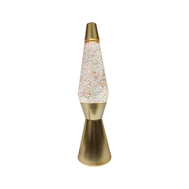 Image de Lampe à lave Paillettes dorées - Fisura