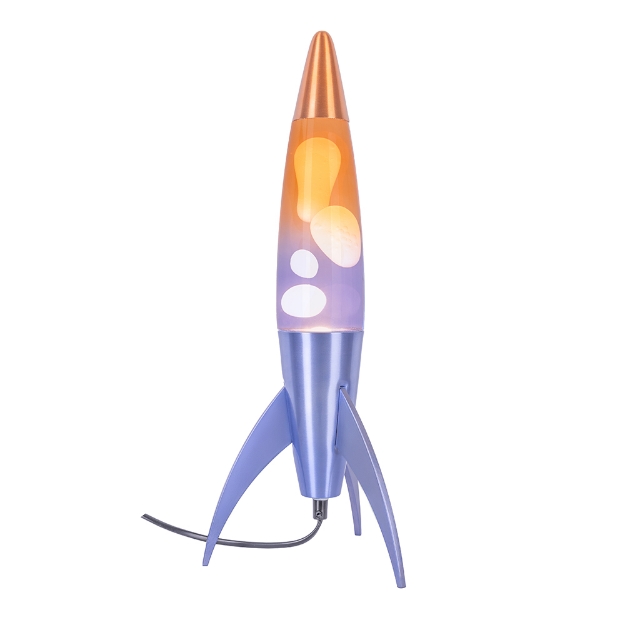 Image de Lampe à lave fusée dégradé bleu - Fisura