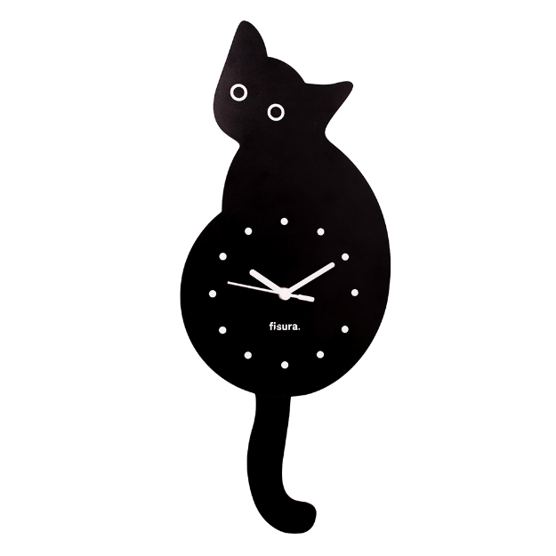 Image de Horloge Chat Noire - Fisura