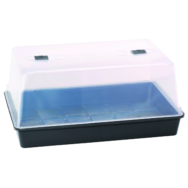 Image de Mini-serre rigide  XXL 59 x 39 x 27 cm, 

Couvercles et terrines empilés séparément