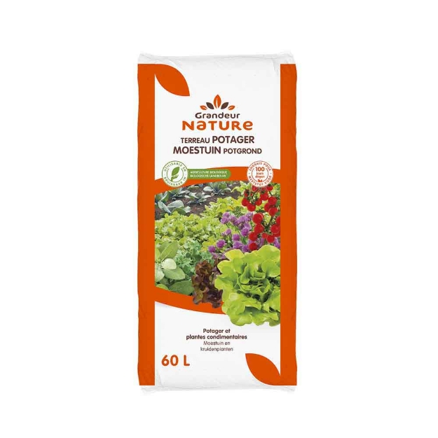 Image de TERREAU POTAGER  60 L - GRANDEUR NATURE