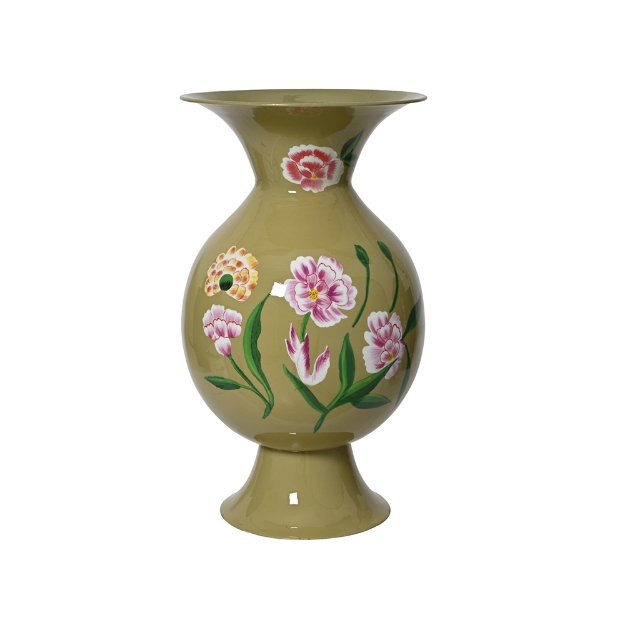 Image de Vase fer dia26cm x H.45cm vert - Decoris