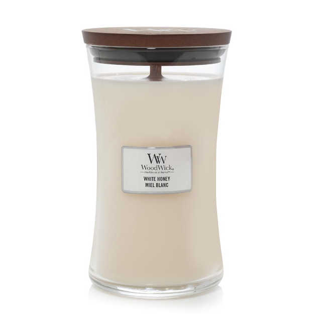 Image de White Honey Large Candle - WoodWick