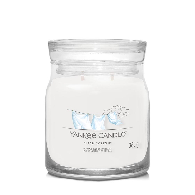Image de Clean Cotton Signature Medium Jar - Yankee Candle