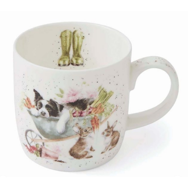 Image de Mug « Dormir au travail » chien, chat et lapin - Wrendale