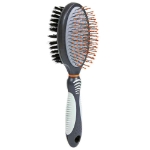 Image de Brosse, double, en plastique/nylon & poils métal