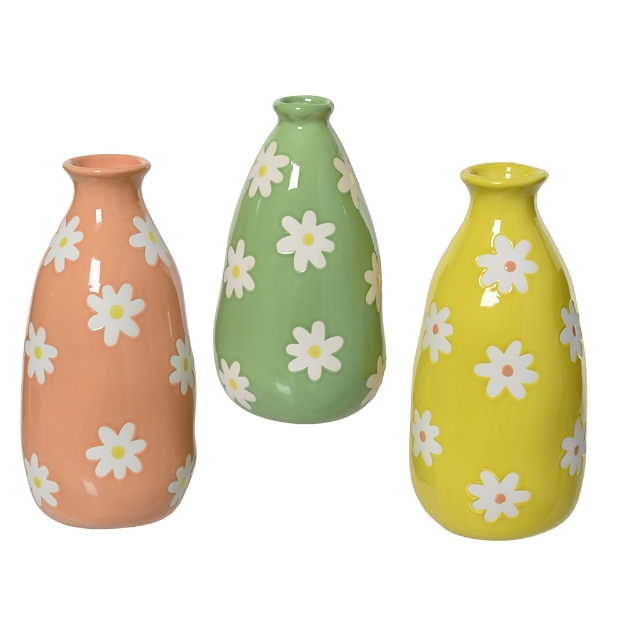 Image de Vase porcelaine fleurs - Decoris