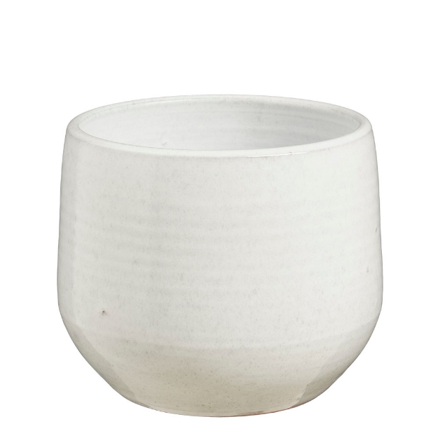 Image de Matteo pot ronde blanc - h18xd22cm - Mica