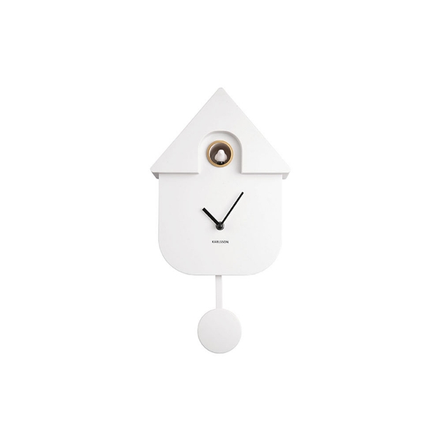 Image de Horloge murale Modern Coucou ABS blanc - Karlsson