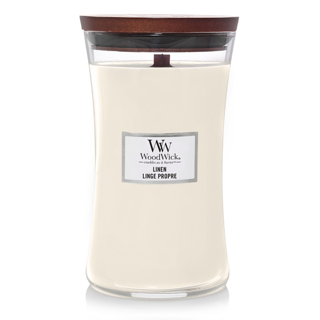 Image de Linen Large Candle - WoodWick