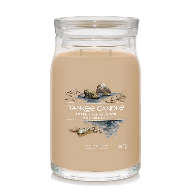 Image de Amber & Sandalwood Signature Large Jar - Yankee Candle