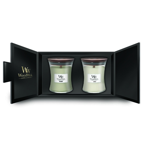 Image de Deluxe Gift Set 2 Medium Candles - Woodwick