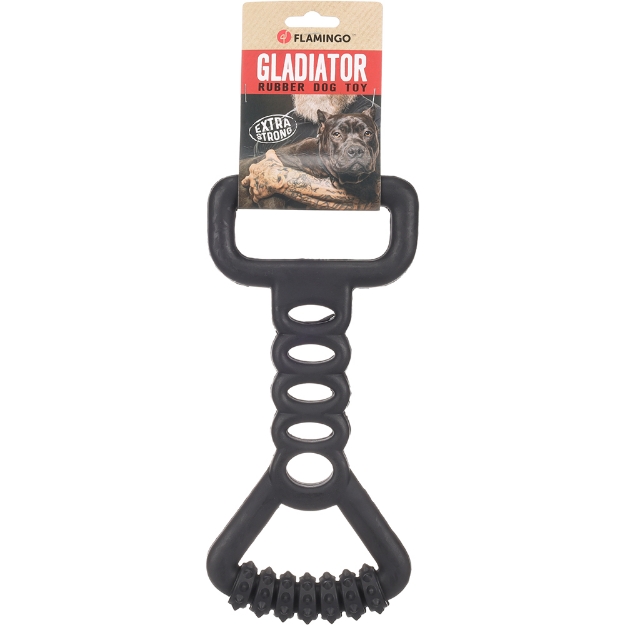 Image de CAOUTCHOUC GLADIATOR JOUET À TIRER NOIR 29x13x3,5CM