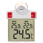 Image de Thermomètre MIN-MAX électronique solaire à ventouse mural d'extérieur