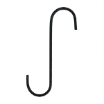 Image de Crochet métal laqué époxy vert 20cm par 10