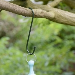 Image de Crochet métal laqué époxy vert 20cm par 10