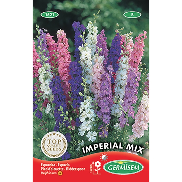 Image de Graines de delphinium (pied d'alouette) impérial varié