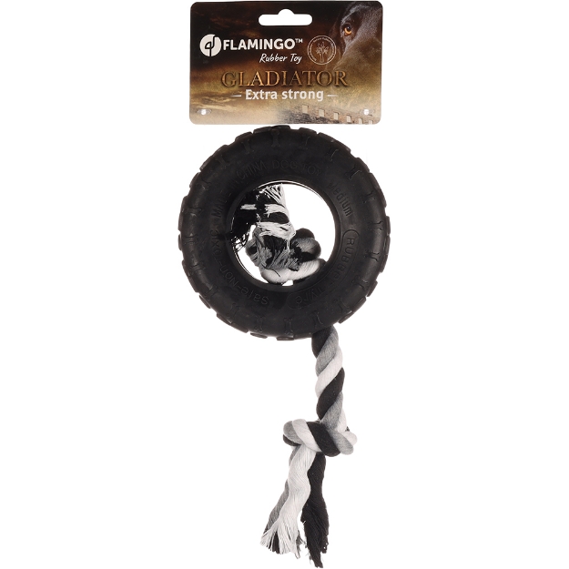 Image de CAOUTCHOUC GLADIATOR PNEU+CORDE NOIR 14CM