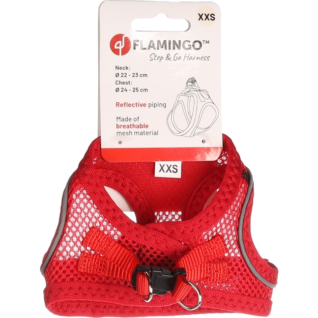 Image de Chien Harnais Step&Go Bento Rouge XXS 22-23cm 24-25cm