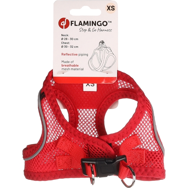 Image de Chien Harnais Step&Go Bento Rouge XS 28-30cm 30-32cm
