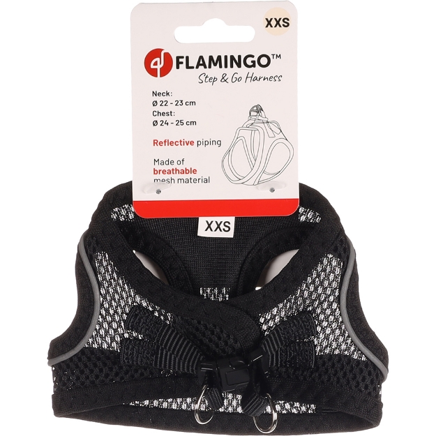 Image de Chien Harnais Step&Go Bento Noir XXS 22-23cm 24-25cm