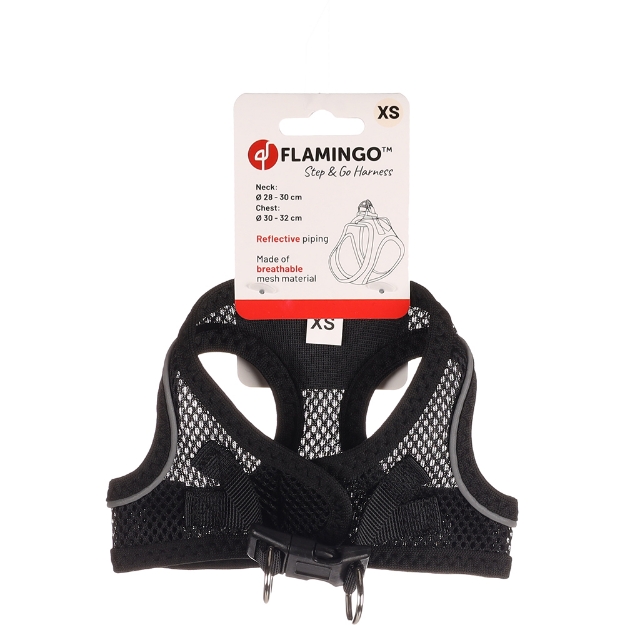 Image de Chien Harnais Step&Go Bento Noir XS 28-30cm 30-32cm