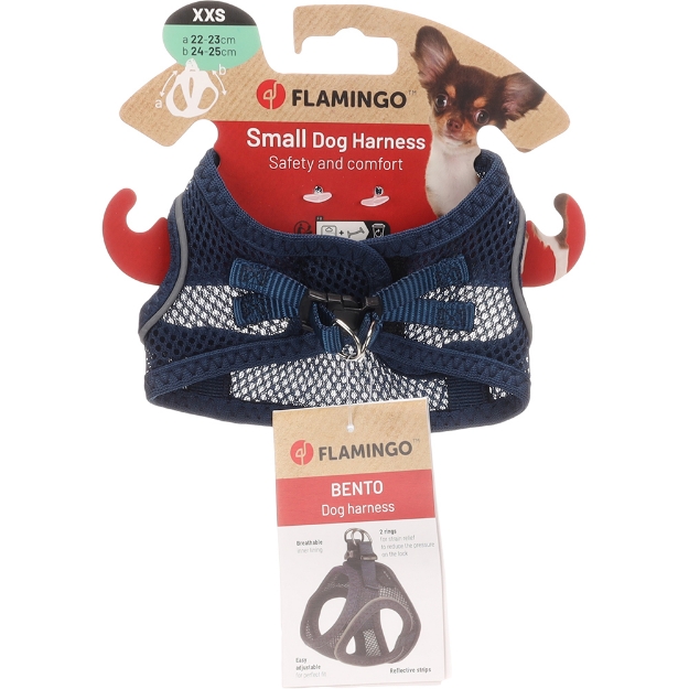 Image de Chien Harnais Step&Go Bento Bleu foncé XXS 22-23cm 24-25cm