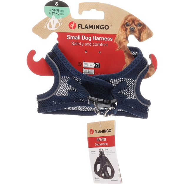 Image de Chien Harnais Step&Go Bento Bleu foncé S 30-35cm 37-40cm