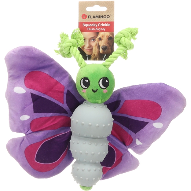 Image de JOUET BUSPI PAPILLON VIOLET 32x6,5x32,5CM