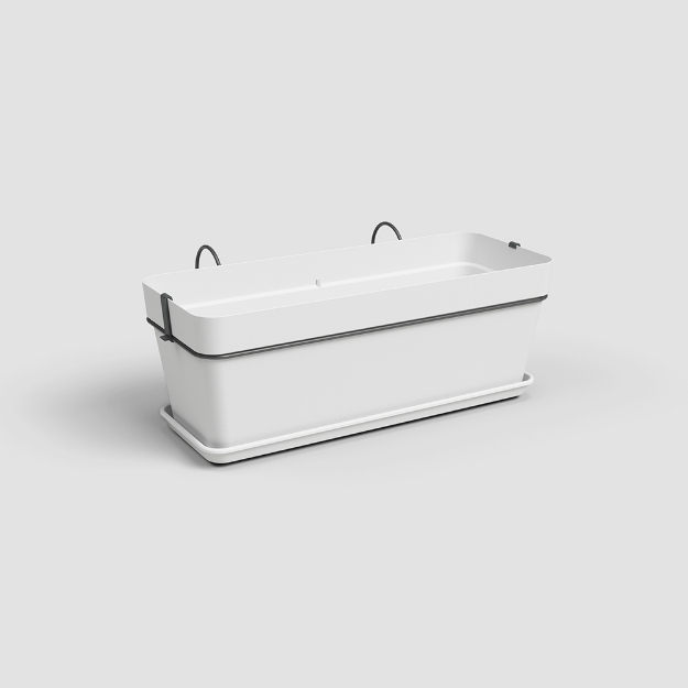 Image de JARDINIÈRE CAPRI BALCON KIT 50 MA BLANC