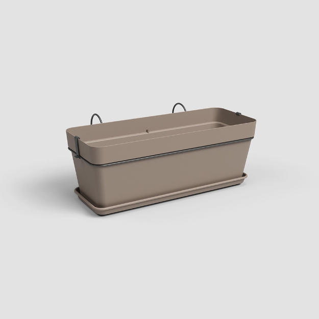 Image de JARDINIÈRE CAPRI BALCON KIT 50 MA TAUPE