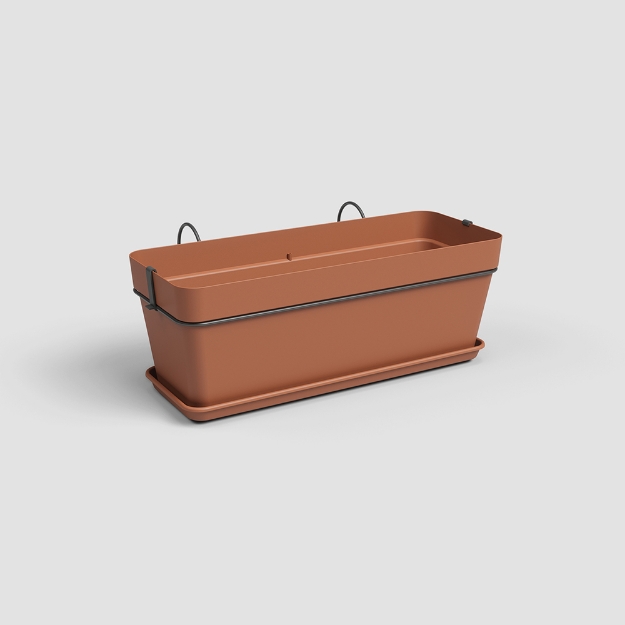 Image de JARDINIÈRE CAPRI BALCON KIT 50 MA TERRE CUITE