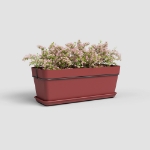 Image de JARDINIÈRE CAPRI BALCON KIT 50 MA ROUGE FONCÉ