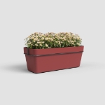 Image de JARDINIÈRE CAPRI BALCON RE KIT 50 MA ROUGE FONCÉ