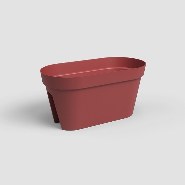 Image de JARDINIÈRE CAPRI BALCON 60 MA ROUGE FONCÉ