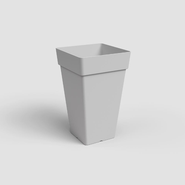 Image de POT CAPRI CARRÉ HAUT 65 MA GRIS CLAIR