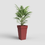 Image de POT CAPRI CARRÉ HAUT 65 MA ROUGE FONCÉ