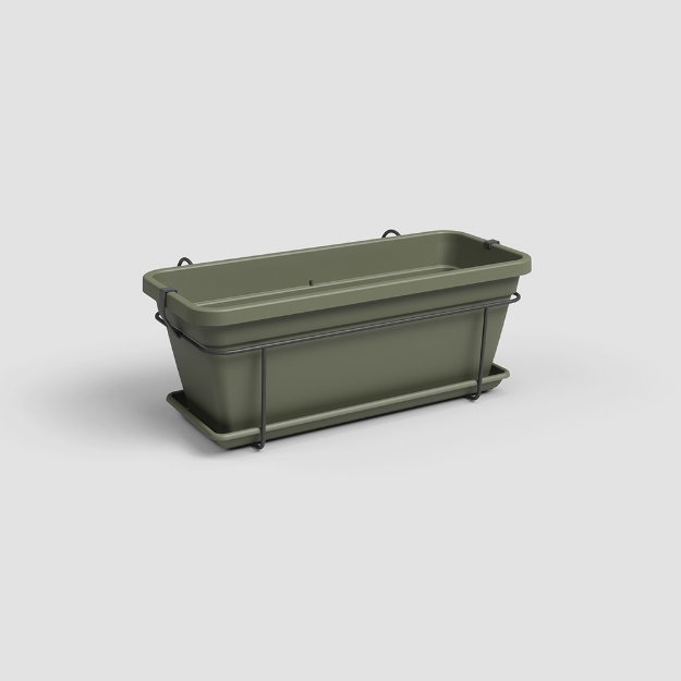 Image de JARDINIÈRE VENEZIA L BALCON KIT 60 MA VERT SEC