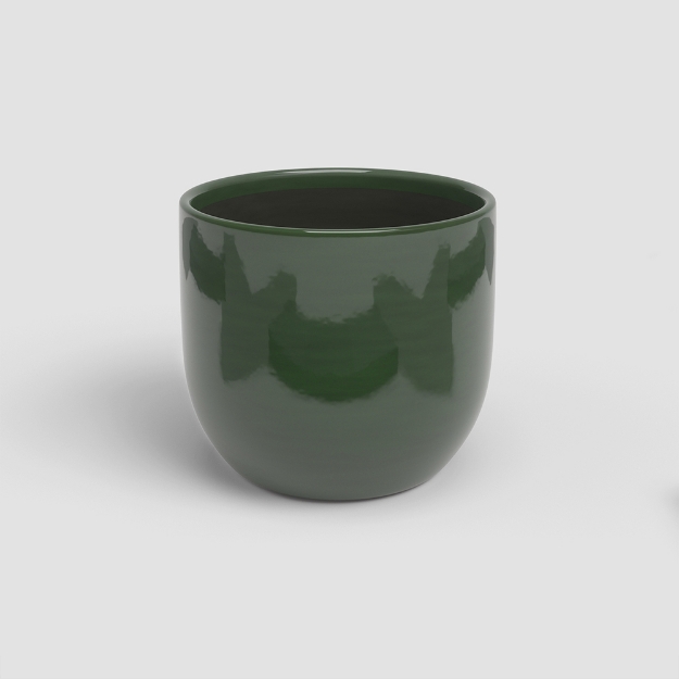 Image de CACHE-POT ARCADIA 17CM EM VERT ÉMERAUDE