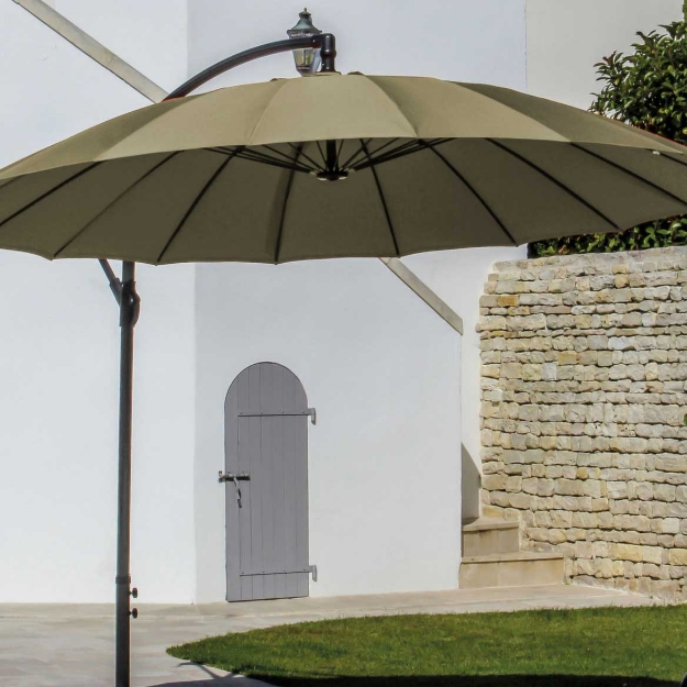 Image de Parasol Deporte Pagode  300cm Taupe - PRO LOISIRS