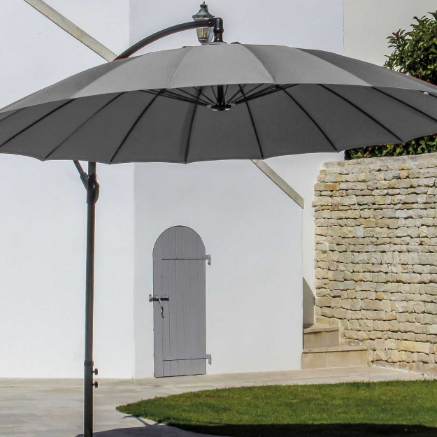 Image de Parasol Deporte Pagode  300cm Gris - PRO LOISIRS