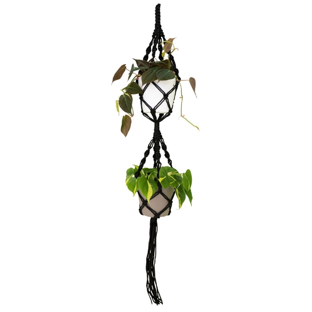 Image de MACRAMÉ DOUBLE NŒUD SPIRAL NOIR 120 CM