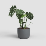 Image de CACHE-POT URANIA 37CM ANTHRACITE