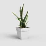 Image de POT CAPRI CARRÉ 40CM BLANC