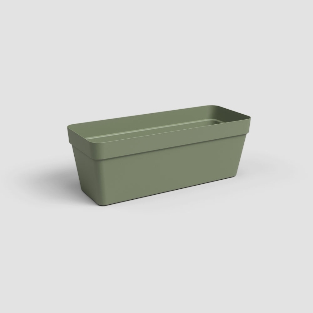 Image de JARDINIÈRE CAPRI RÉS.EAU 50CM V2 VERT CENDRÉ
